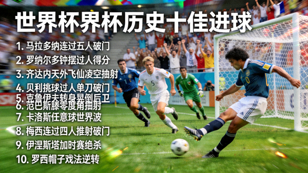 世界杯历史十佳进球精彩瞬间回放合集